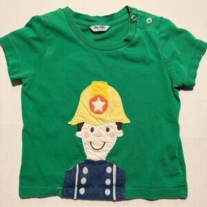 Baby Boden Green Policeman T Shirt 18 24 Months